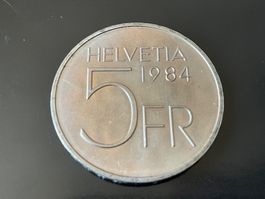 Schweizer Gedenkmünze 5 Franken 1984 Piccard