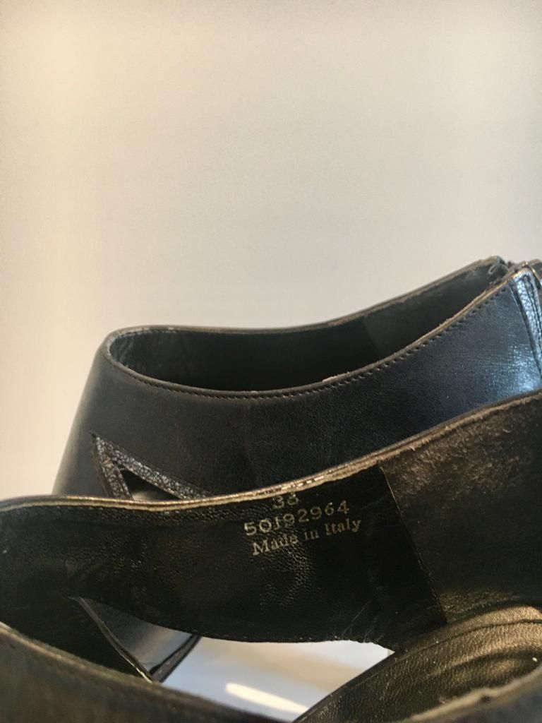 Hugo Boss Scarpe da donna: Boss Orange High Heels, Leder, Gr 38, schwarz/anthrazit – Usato da Dornach venduto da Snow54 4