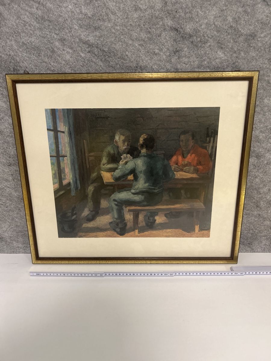 Foto & Immagini: signiert gerahmt Jassrunde – Usato da Glarus venduto da KunstWerkEr-LS87