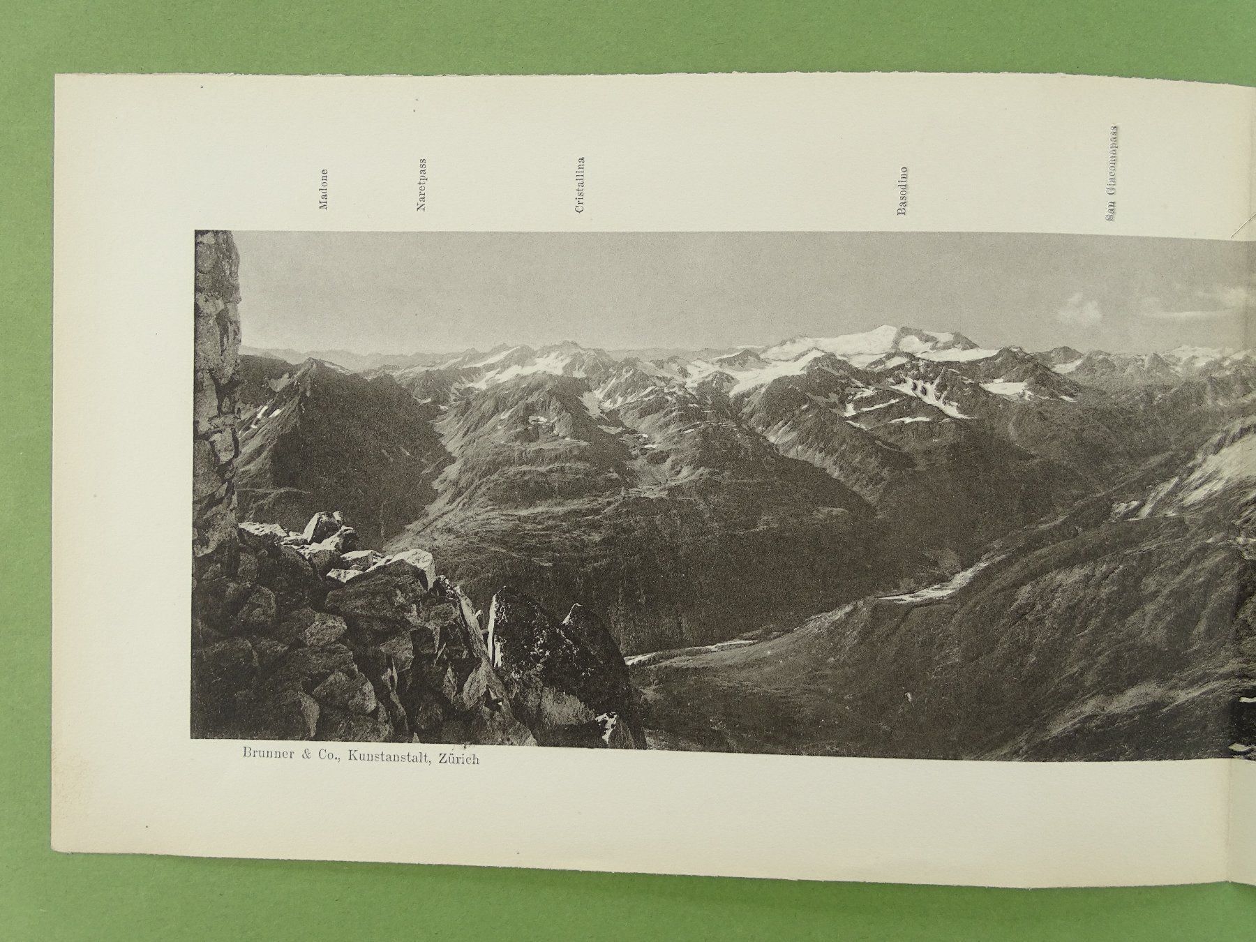 Cartine & Atlanti: PANORAMA VOM PIZ LUCENDRO 1904 – Usato da Grüningen venduto da Kartensammler
