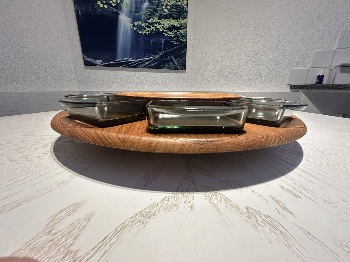 Piatti di portata: Drehtablett TEAK Vintage von Digsmed Danmark – Usato da Küssnacht am Rigi venduto da silvretta13 1