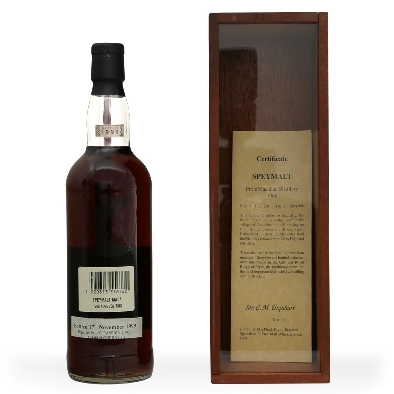 Macallan Spiritueux: Macallan 1966 Speymalt 33Y Gordon & MacPhail 40.0% – Neuf (Voir description) à Wohlen AG par MAXMALT 1