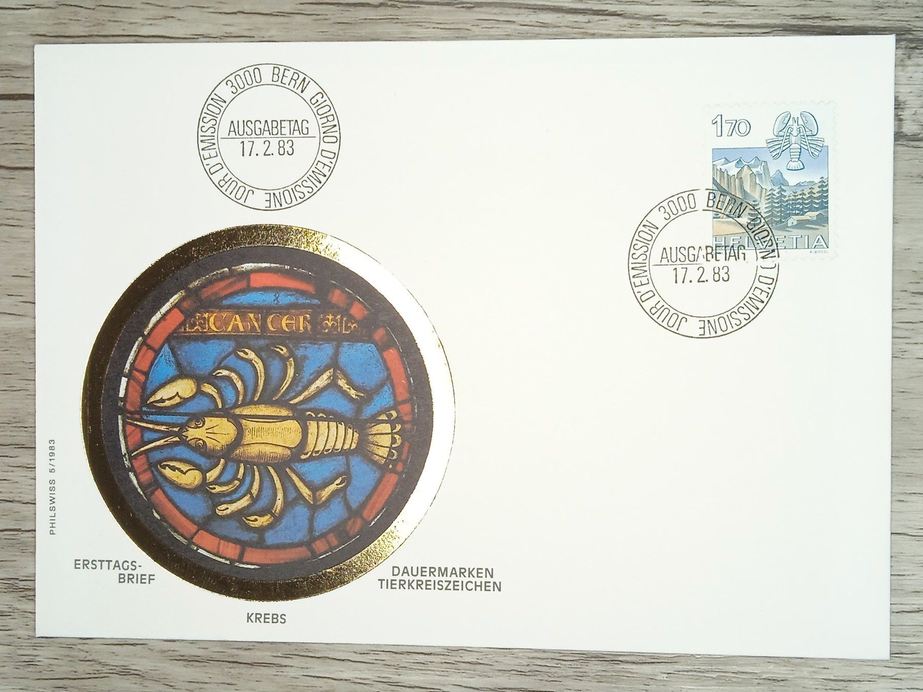 Tutti i francobolli: TR17 Enveloppe + Timbre Suisse 1983 – Usato da Cousset venduto da Patrick_Collections