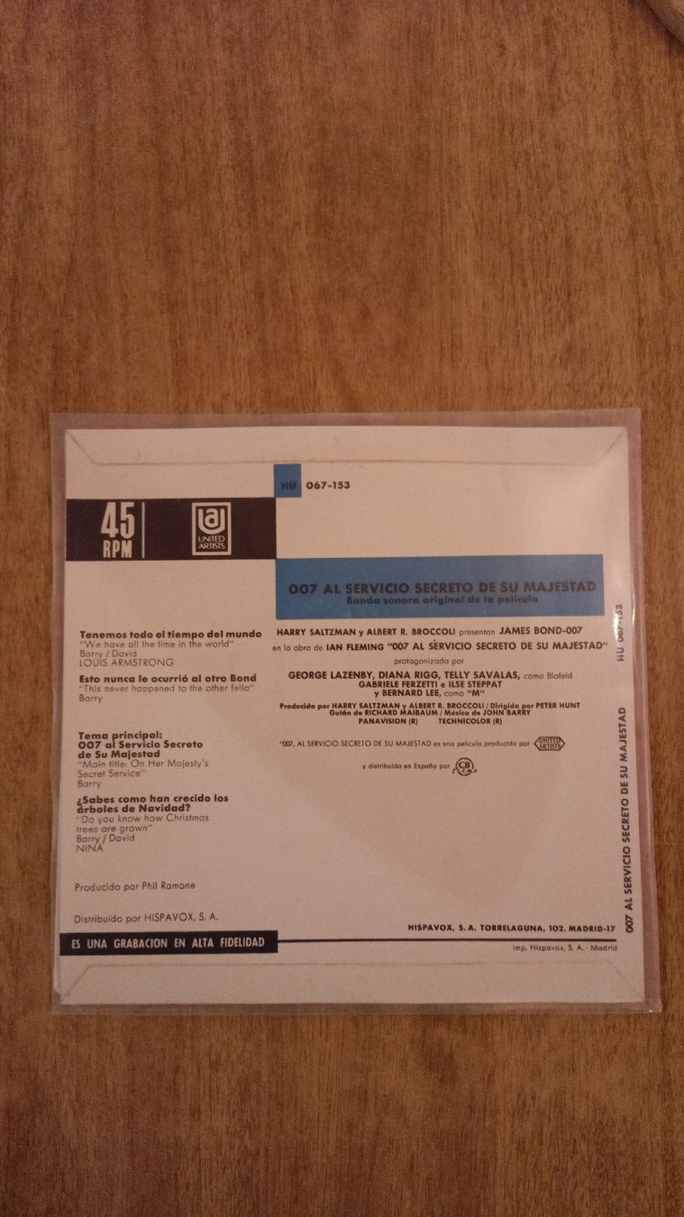 Vinyles: EP James Bond mit Autogramm George Lazenby – D'occasion à Lauperswil par camper92 1