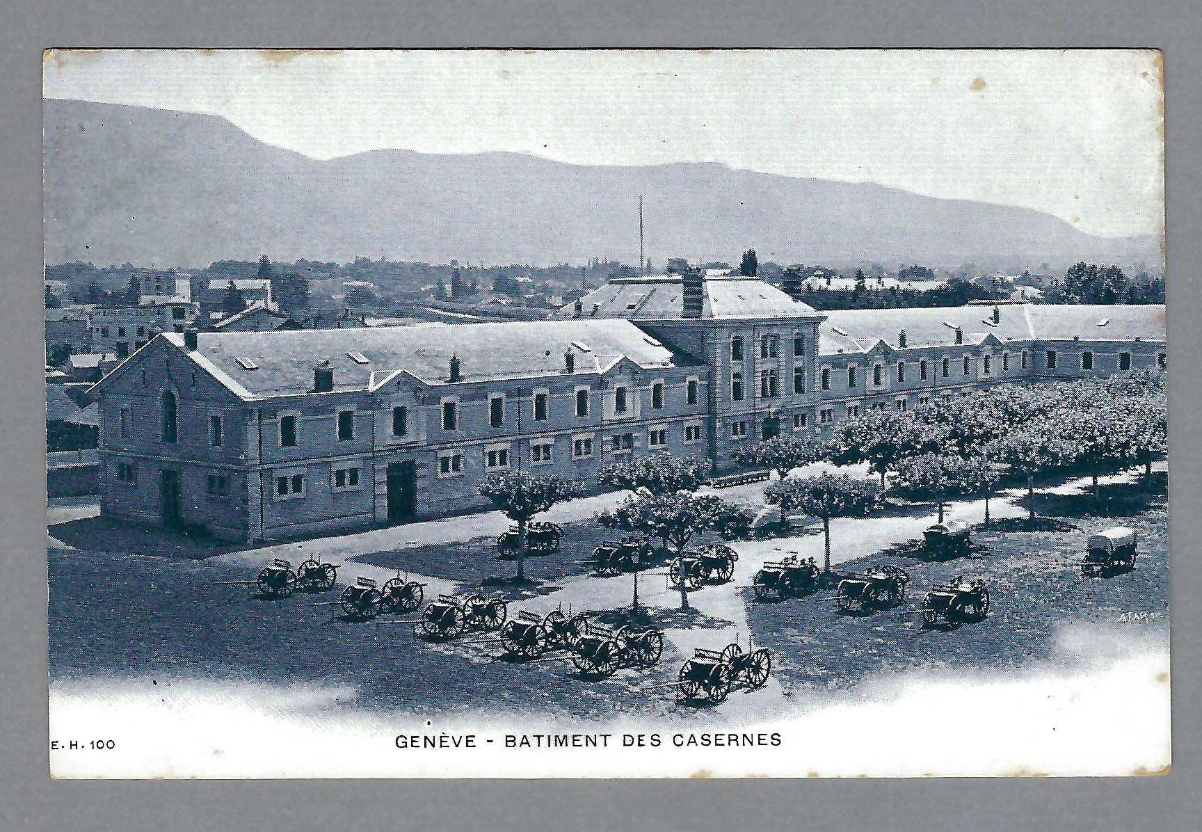Cartoline postali: GENÈVE, CASERNES, * – Usato da Pura venduto da ulisse1957