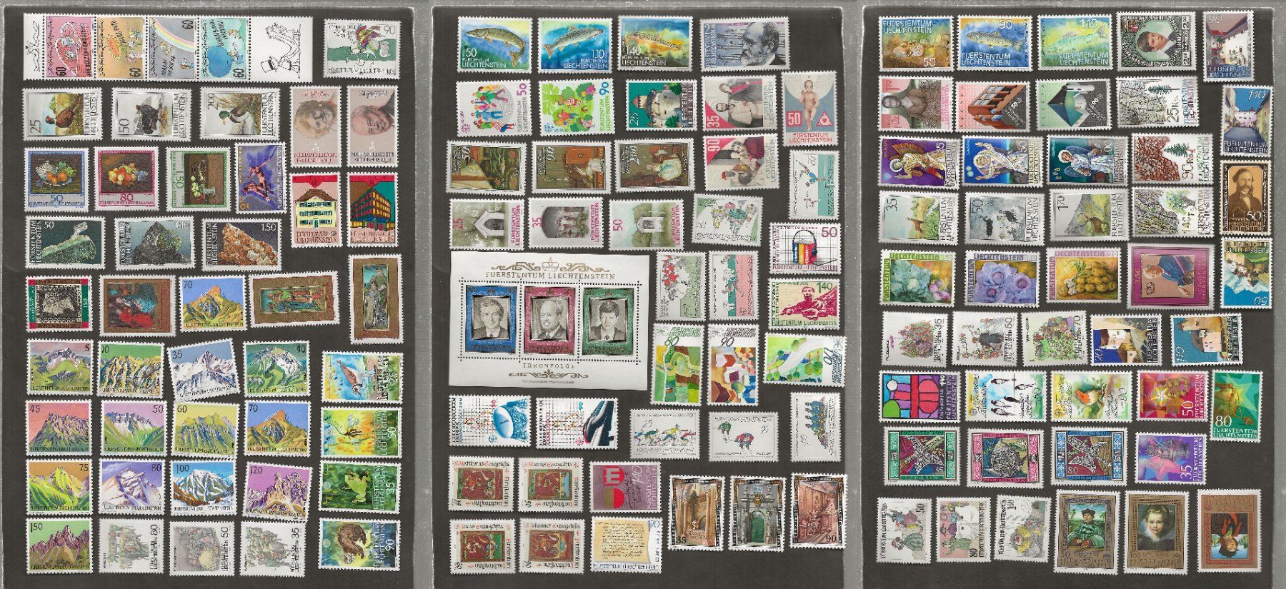 Tutti i francobolli: 128 Marken Liechtenstein postfrisch – Usato da Au ZH venduto da xelagreb01