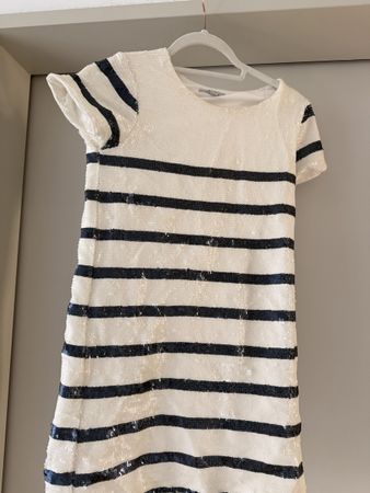 Zara Kleid, Gr. S, gestreift, paillettenbesetzt - Sommer!