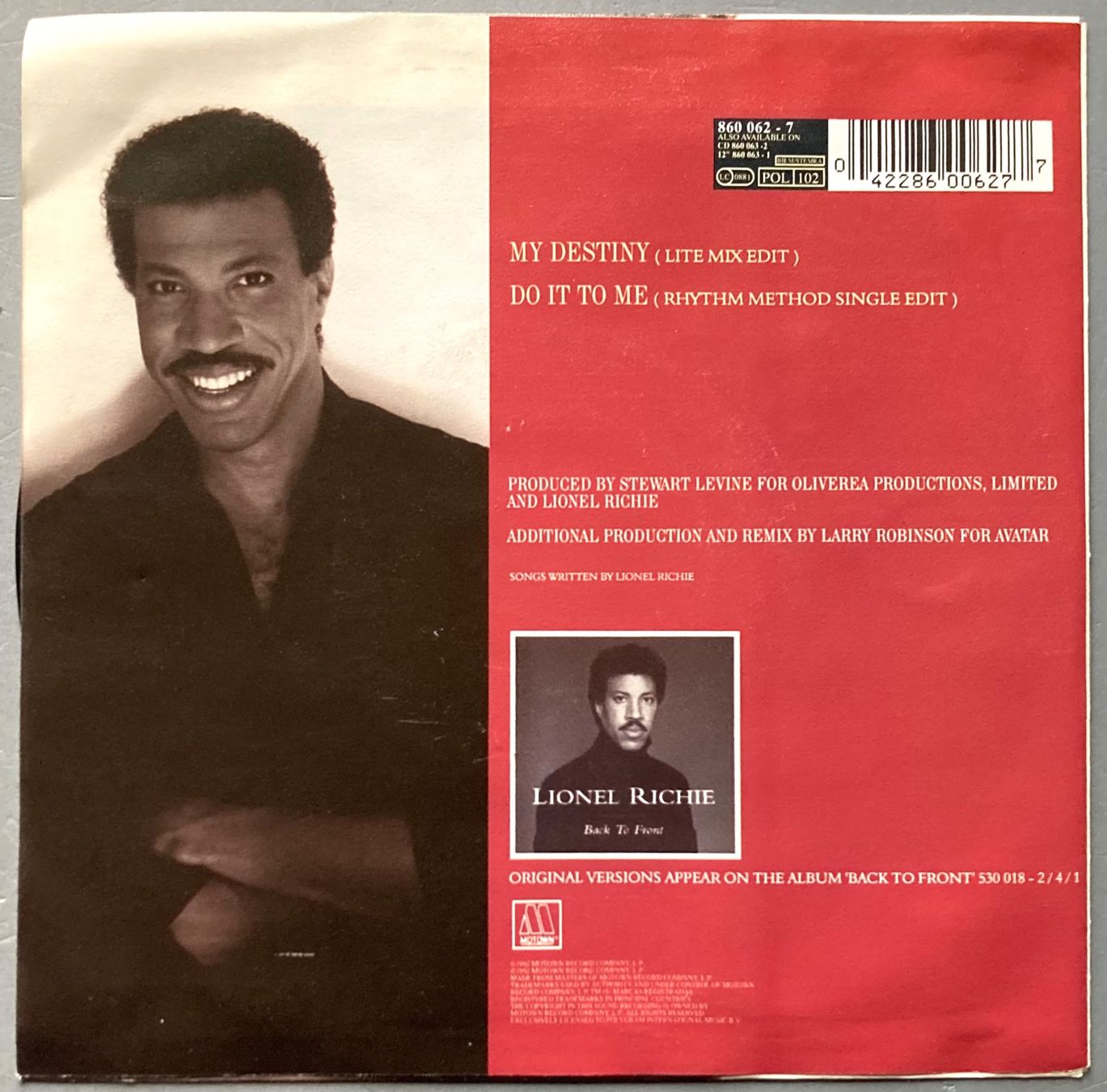 Dischi in vinile: LIONEL RICHIE - MY DESTINY – Usato da Poliez-Pittet venduto da Newtown-Records 1