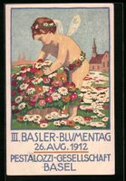 Litho Basel, III. Blumentag 1912, Pestal