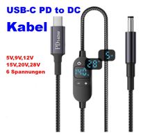 USB-C Power Delivery zu DC Voltage Kabel