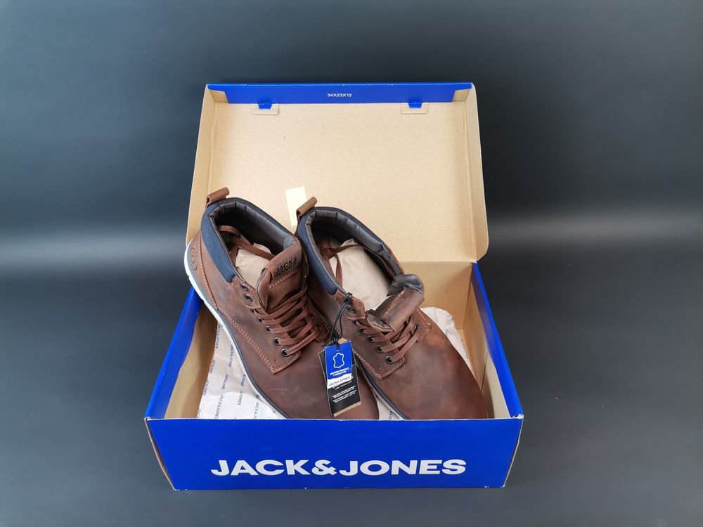 Botas Cortas JACK & JONES Jfwtubar - Piel Honey, Suela De Caucho, Estilo Casual Para Hombre