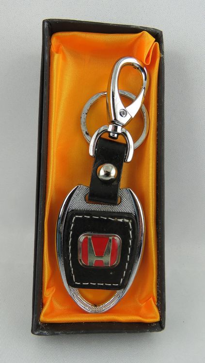 Honda Motorrad Schlüsselanhänger Set - 2 Stück Schwarz & Rot Mit Abnehmbarem Haken