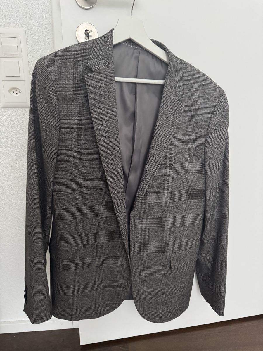 H&M Anzüge: Herrenblazer Gr. 52, Grau kariert, H&M – Gebraucht aus Staufen von M19M
