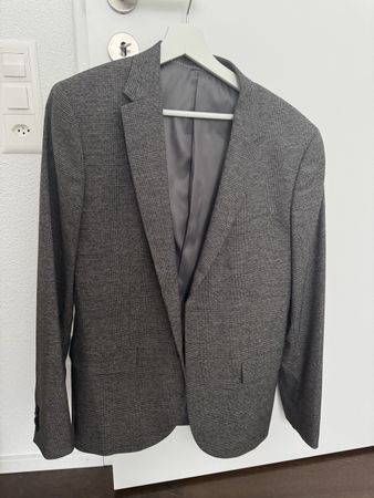 Herrenblazer Gr. 52, Grau kariert, H&M