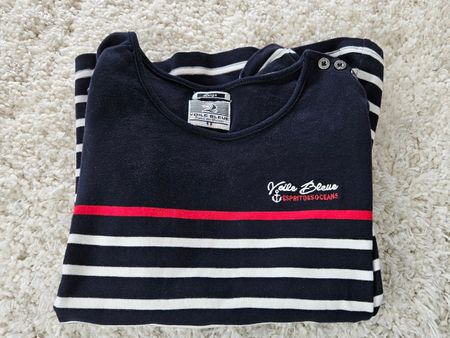Gestreifter Pullover von Voile Bleue, Gr. L