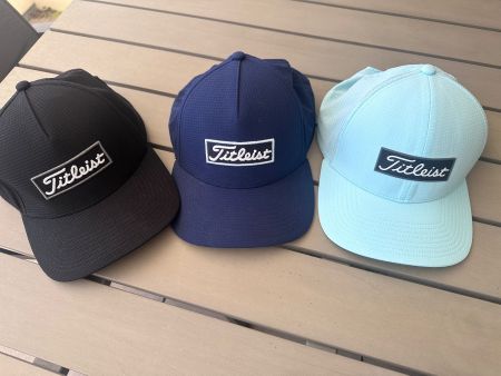 3 Stück Titleist Golfcaps - Neu - schwarz/türkis/blau