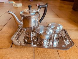 Kaffee/Tee Set Viners of Sheffield Alpha Plate