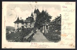 AK Thun, Weg zur Burg, 1901