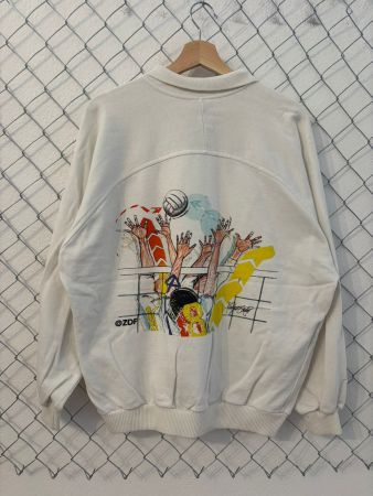 90’s Vintage Puma Volleyball Crewneck Polo Size L