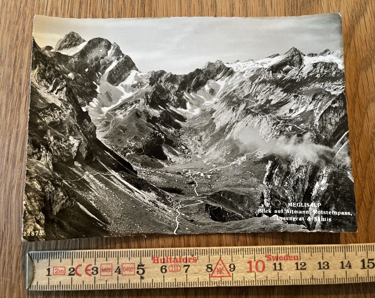Cartoline postali: Antike Ansichtskarte Appenzeller Säntis – Usato da Waldstatt venduto da Cremschnitte