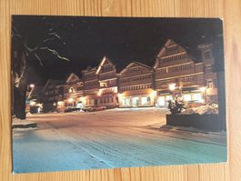 Urnäsch Dorfplatz bei Nacht - AK