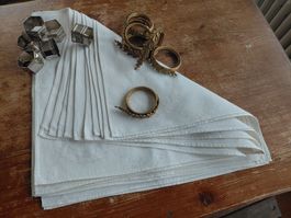 Set Stoffserviette mit 2 Set Serviettenring