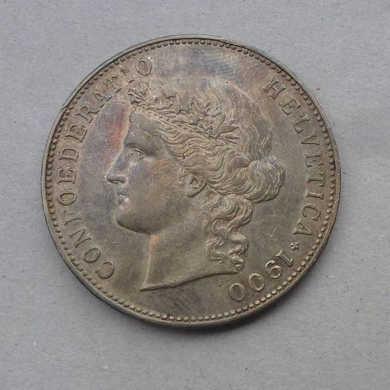 Tutti le monete: ++ 5.- Franken 1900, schöne Patina – Usato da Walkringen venduto da Casablanca777