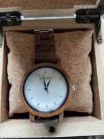 Holzkern Uhr Luft (Walnuss/Marmor)