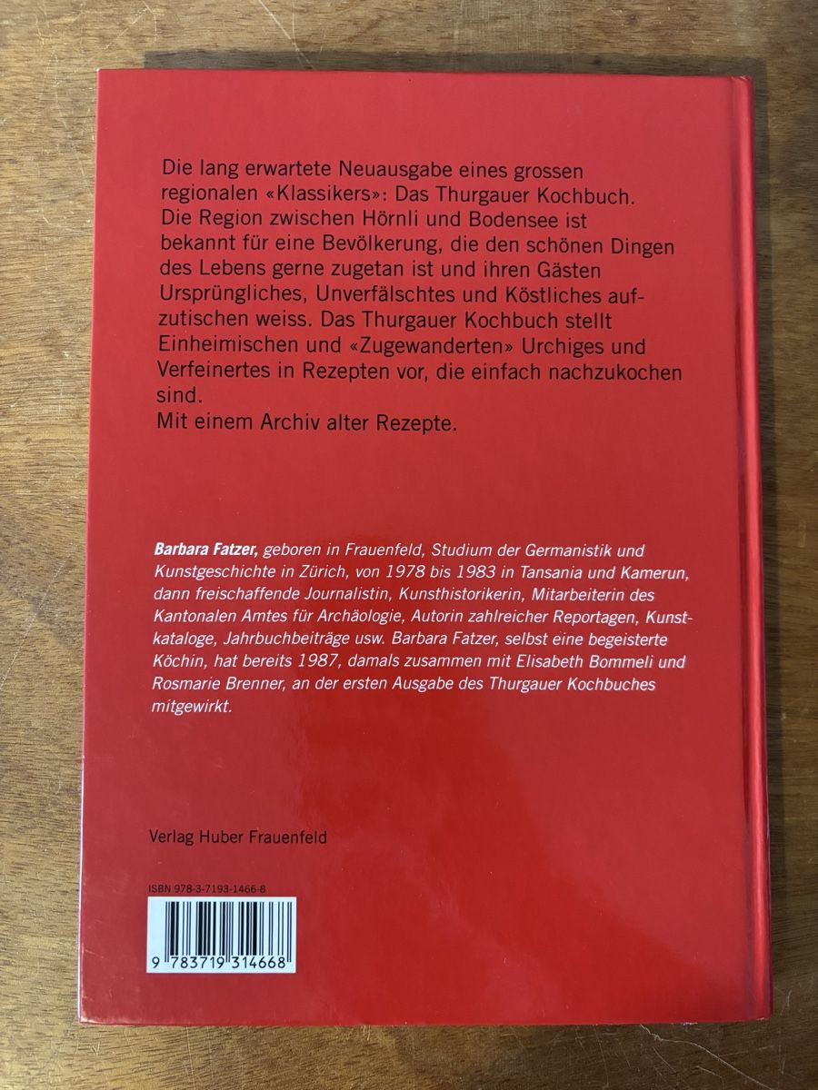 Libri: Barbara Fatzer: Thurgauer Kochbuch – Usato da Zürich venduto da WWehrle 2