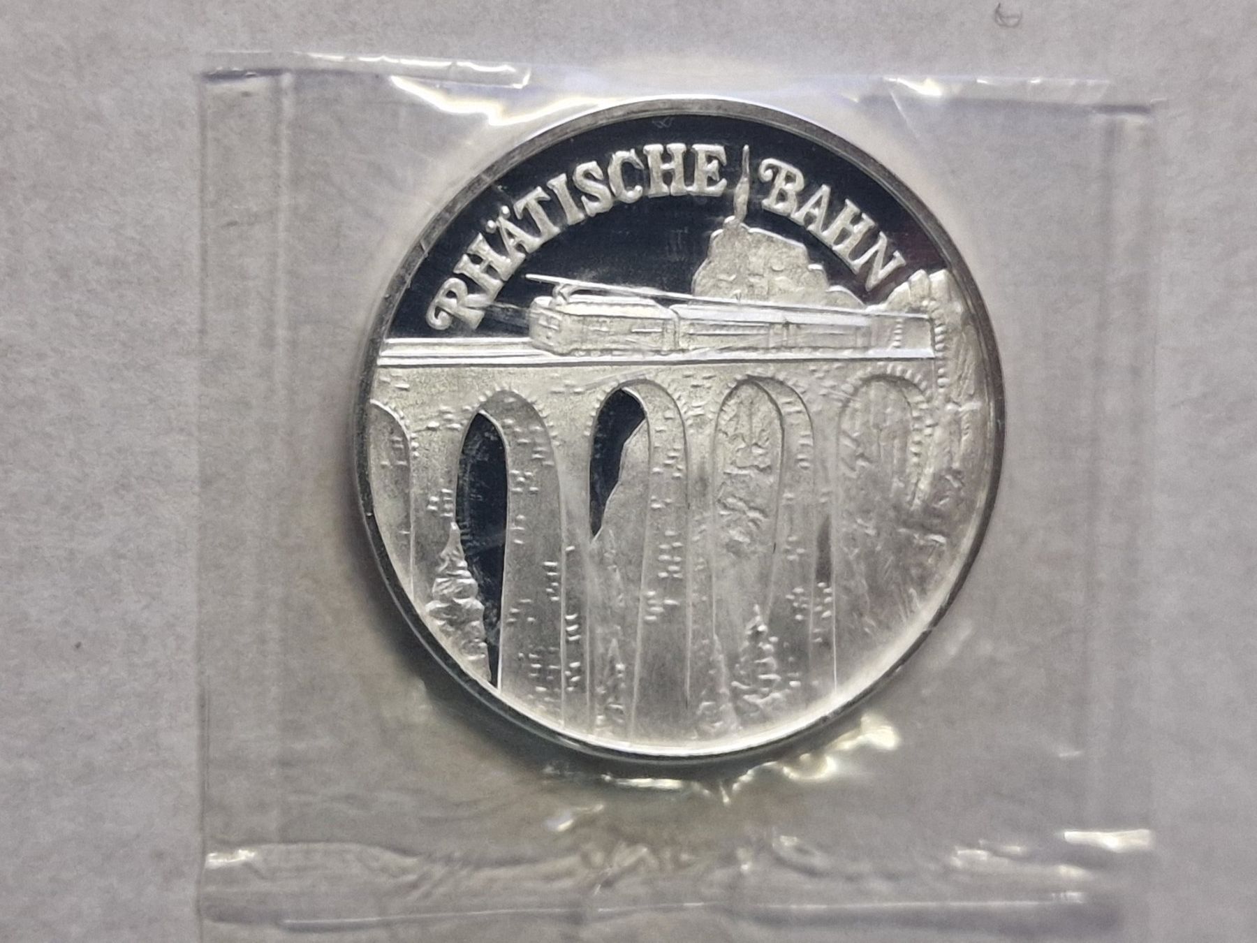 Medaglie: Silbermedaille 999.9 Rhätische Bahn. – Nuovo (secondo la descrizione) da Zürich venduto da Moreira01
