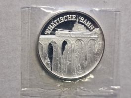 Silbermedaille 999.9 Rhätische Bahn.