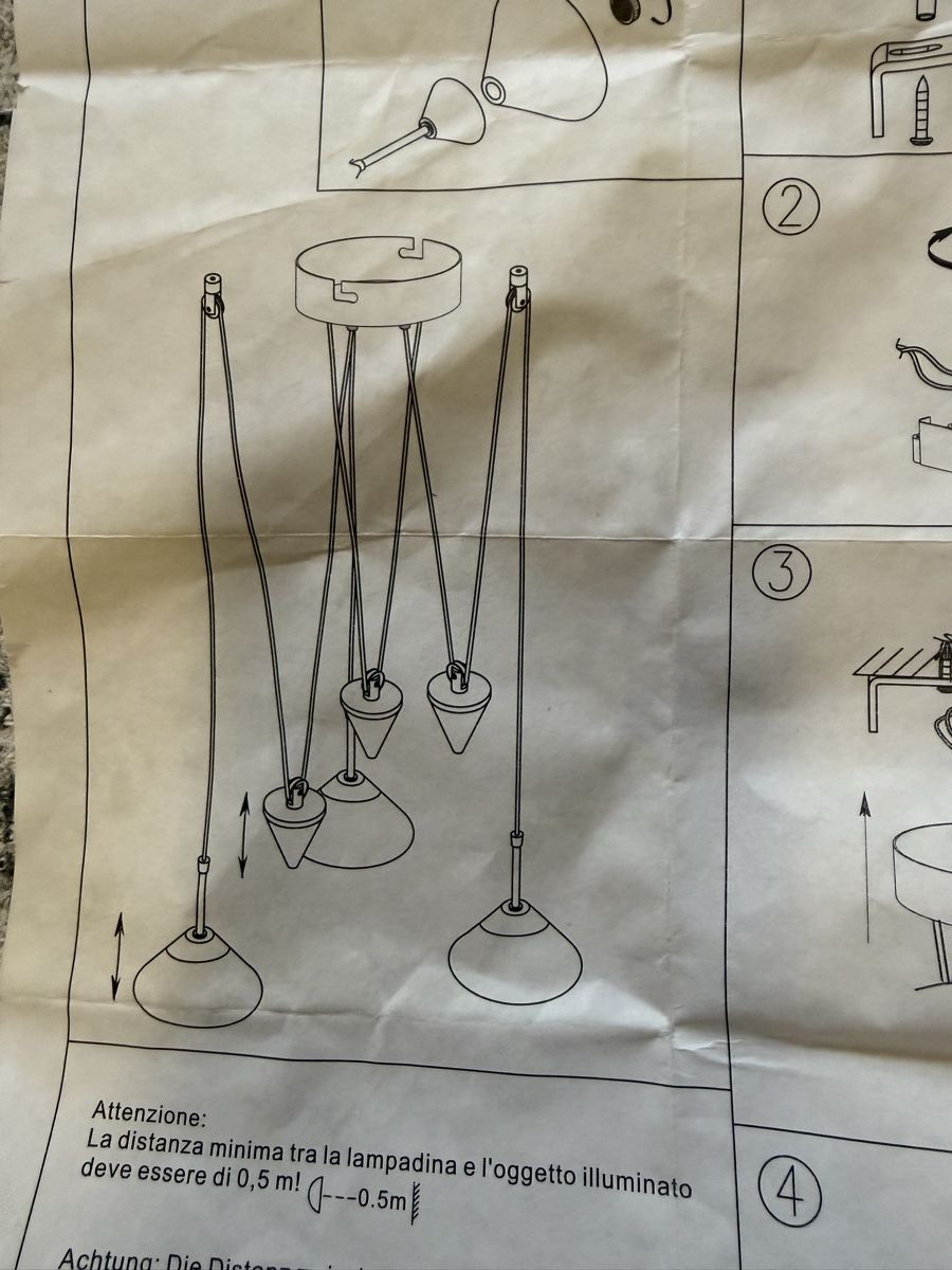 Lampade: Modern Orange 3-Pendant Ceiling Light Fixture Set – Nuovo (secondo la descrizione) da Zürich venduto da Vma_reuse
