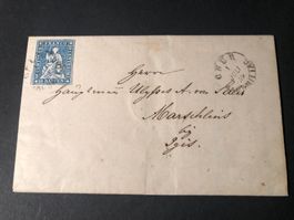 "Von Salis" Strubel Brief 1859 mit 23C von Chur via Bahnpost