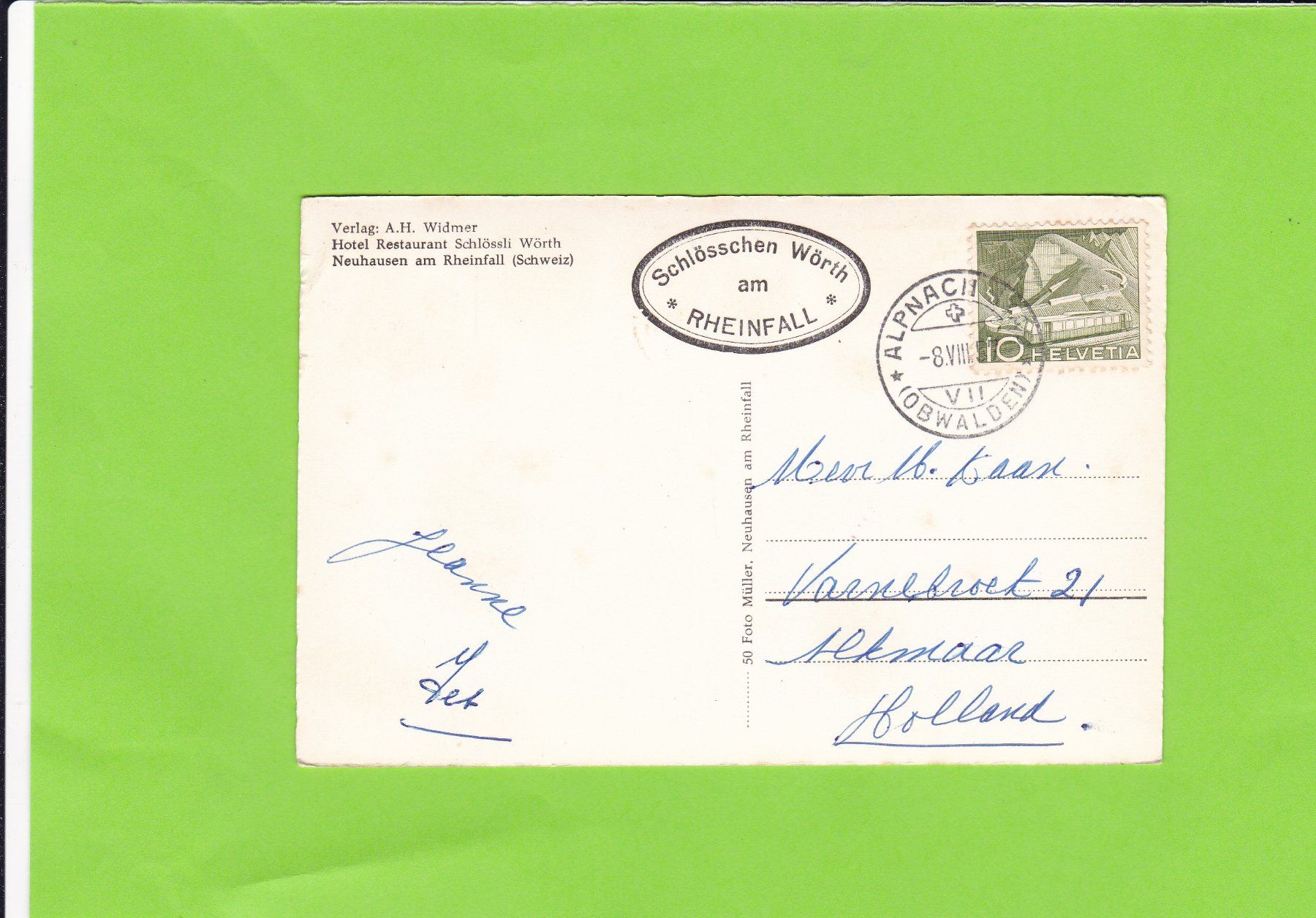 Cartoline postali: Rheinfall – Usato da St. Peterzell venduto da neckertal 1