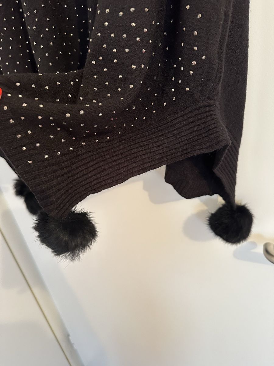 Sonstige Damenmode: WUNDERSCHÖNER PONCHO-NEU-GLITZERSTEINE-SCHWARZ – Neu (gemäss Beschreibung) aus Baar von hasenfrau15 3
