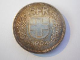 5 Fr. 1954 silber