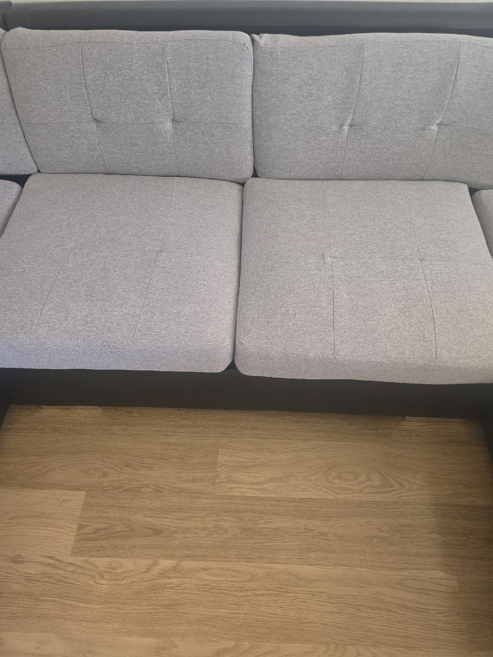 Divani: Ecksofa Grau-Schwarz, Stoff/Lederoptik, gebraucht – Usato da Windisch venduto da Pedja86 2