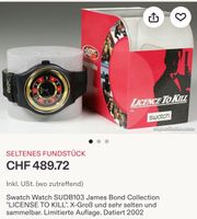Swatch SUDB103 James Bond Licence To Kill Uhr guter Zustand