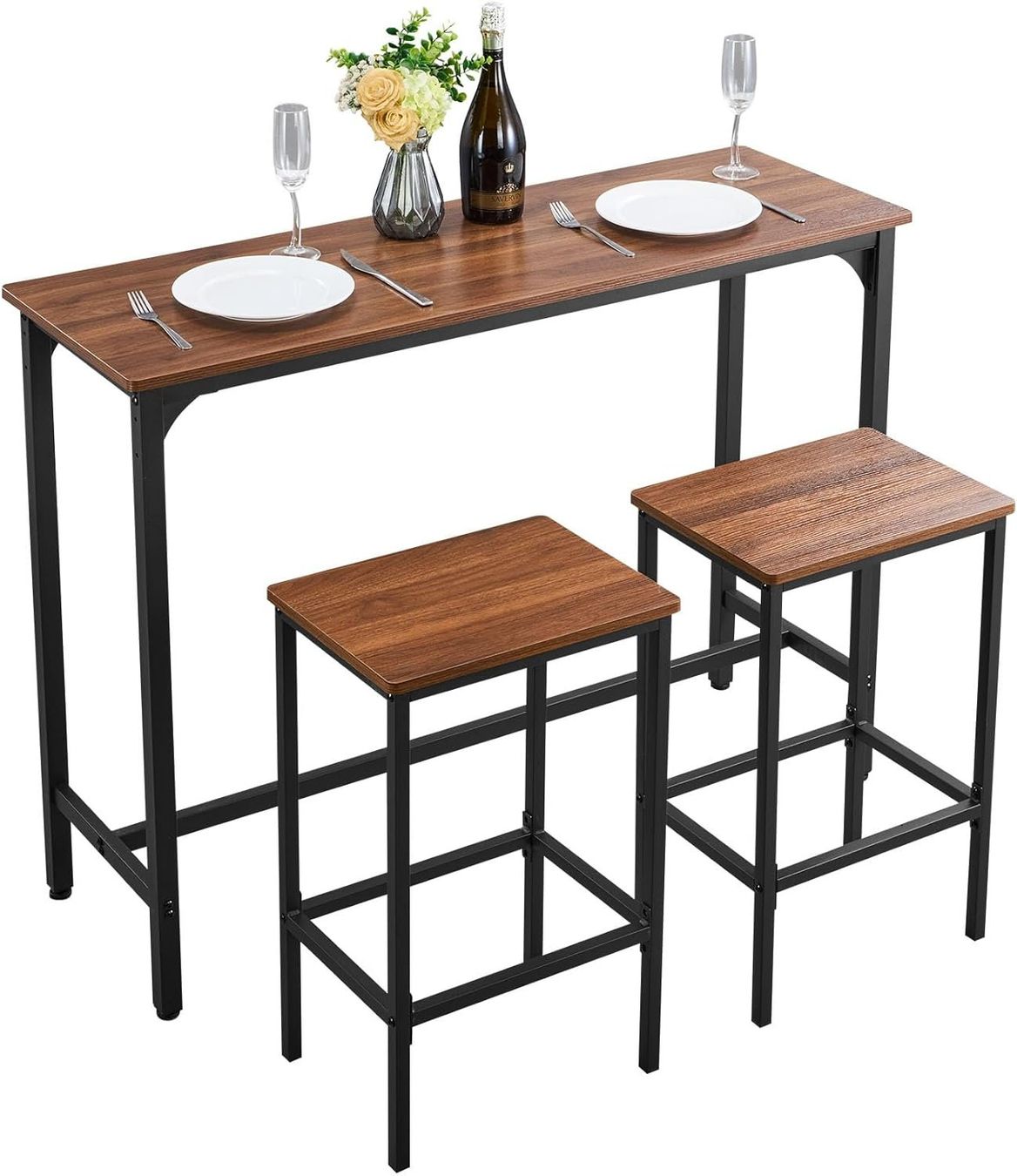 Tische: Bartisch + Barhocker, 3-teilig – Neu (gemäss Beschreibung) aus Sins von Taschending