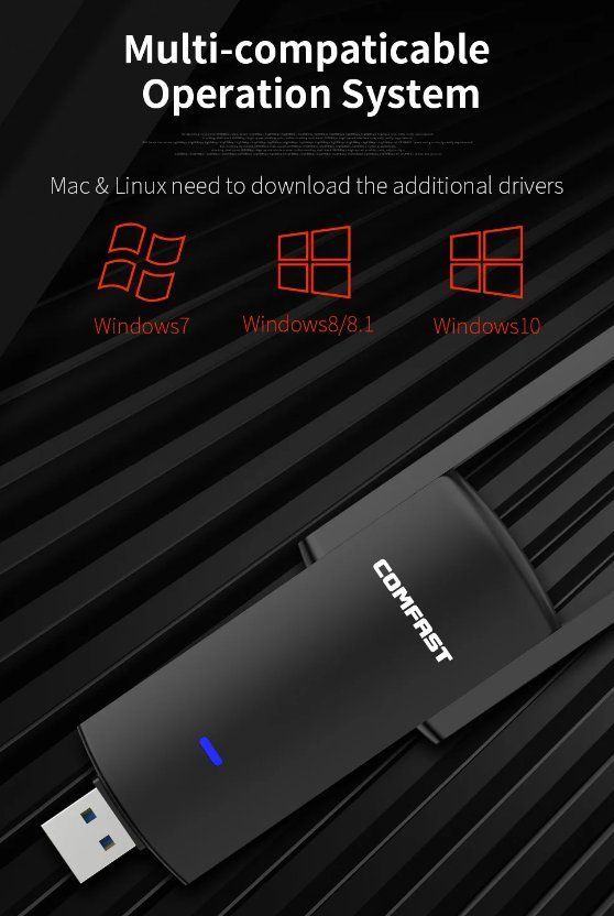 Lecteurs & Adaptateurs: 1900 Mbps USB Wireless WIFI WLAN Adapter Kali Linux Win Mac – Neuf avec emballage d'origine à Romanshorn par pfimex 3