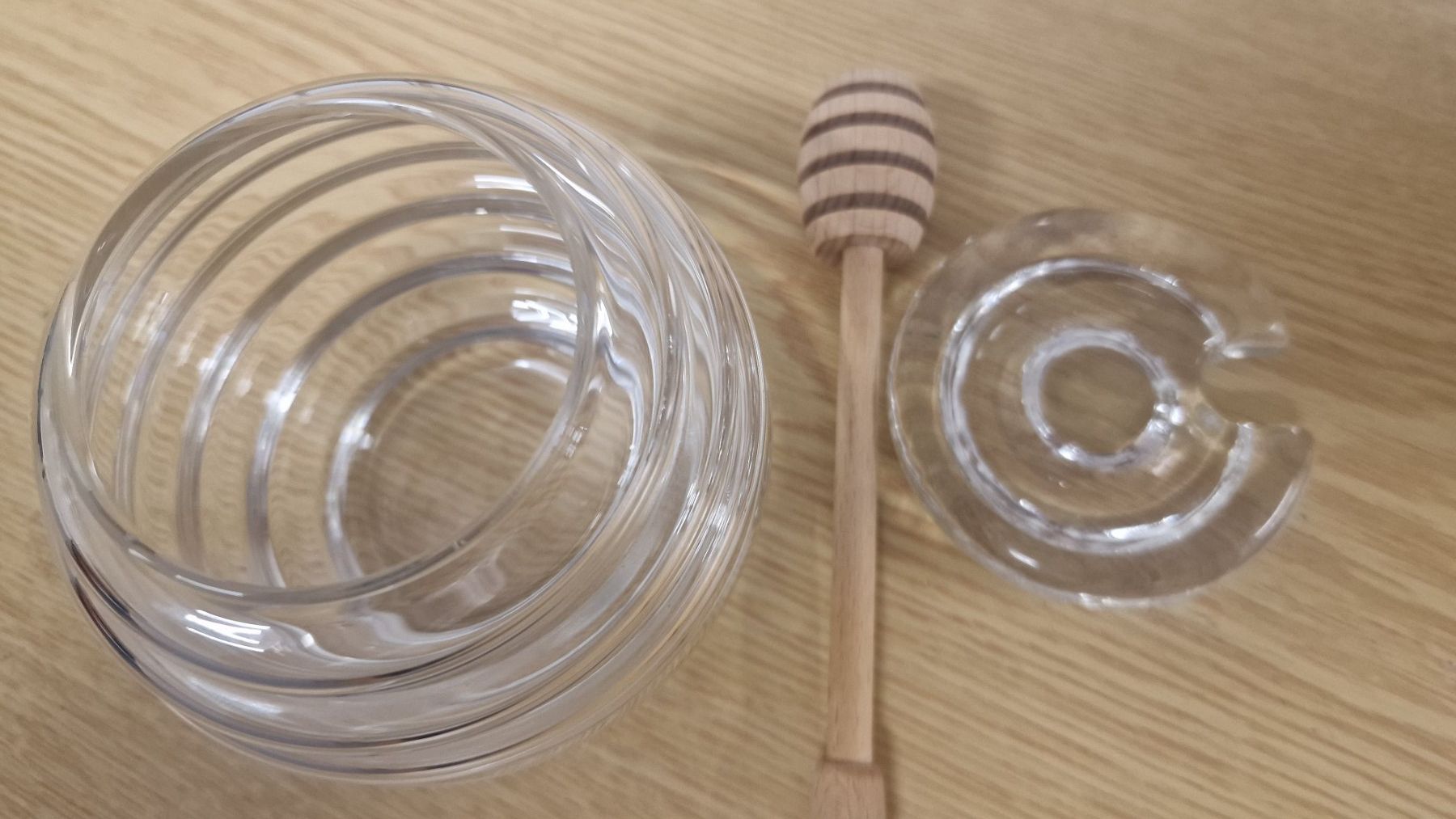 Verres: Honigtopf mit Honigdreher, Glas, Neuwertig – D'occasion à Weisslingen par and-lo73 1