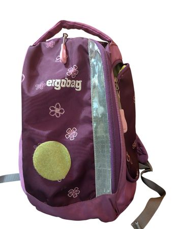 Ergobag Schulrucksack, Lila mit Blumenmuster, Top Zustand!