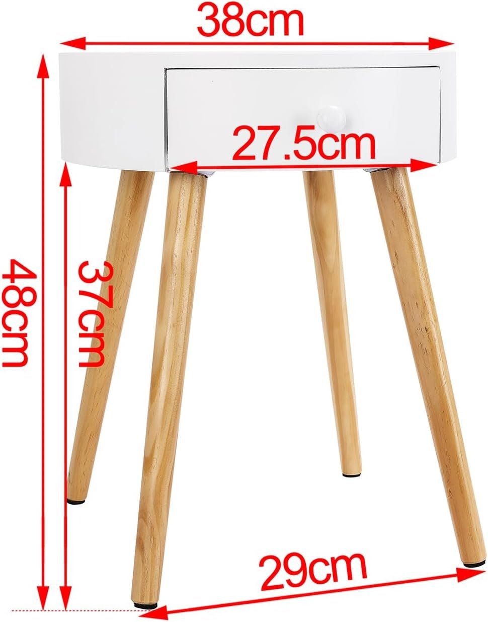 Comodini: Nachttisch mit Schublade Beistelltisch Weiss – Nuovo e nell'imballaggio originale da Kreuzlingen venduto da DealBlitz 3