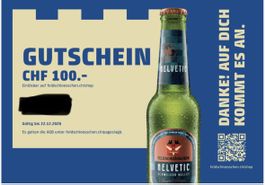 Gutschein Feldsschlösschen 100 CHF bis 22.12.2026 Gültig