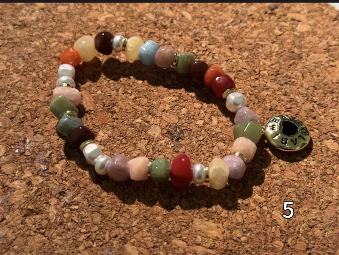 Bracciali & Braccialetti: Chunky Gemstone and Pearl Beaded Bracelet - Summer Chic – Usato da Bern venduto da CH_secondhand