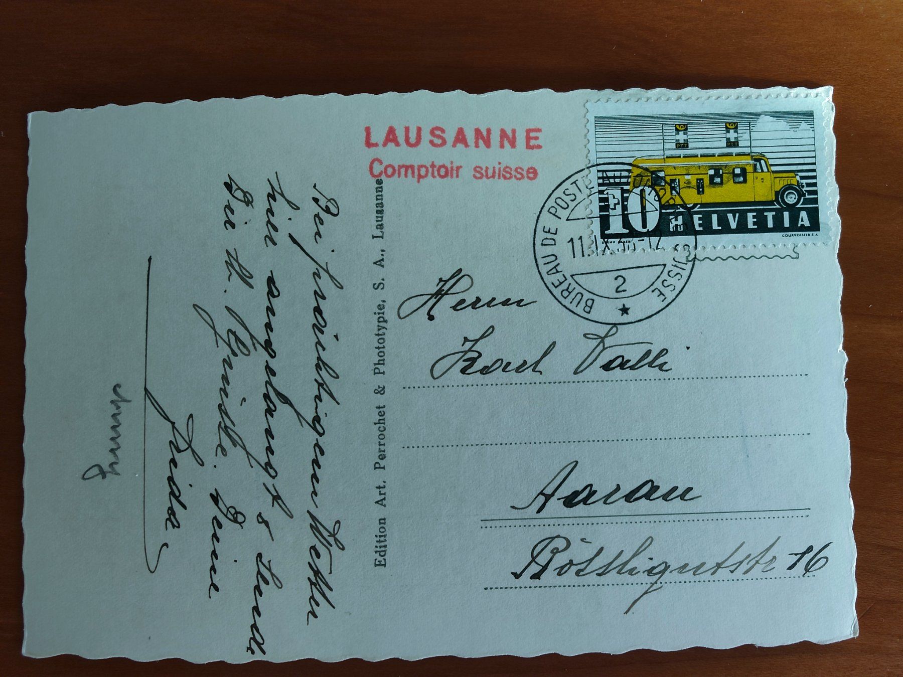 Cartoline postali: Alte Ansichtskarte Comptoir Suisse Lausanne 1938 – Usato da Birmensdorf ZH venduto da christoph06 1