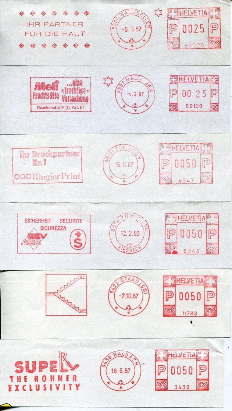 Tutti i francobolli: Lot  Firmenfreistempel  Ausschnitte – Usato da Aarau venduto da kufi44