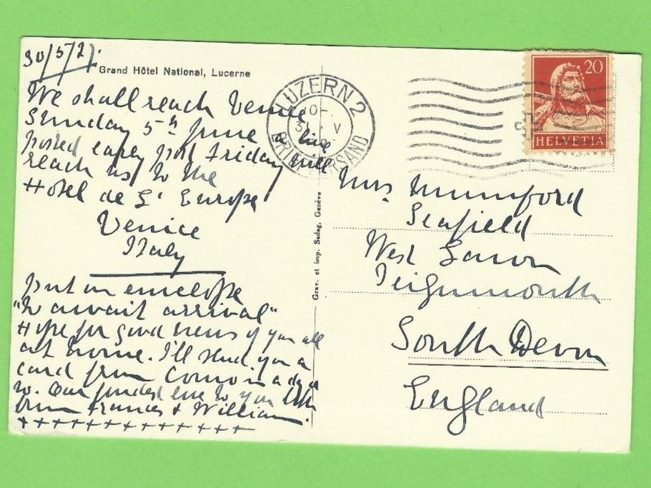 Cartoline postali: Grand Hotel National, Luzern – Nuovo (secondo la descrizione) da Zürich venduto da t24_de 1