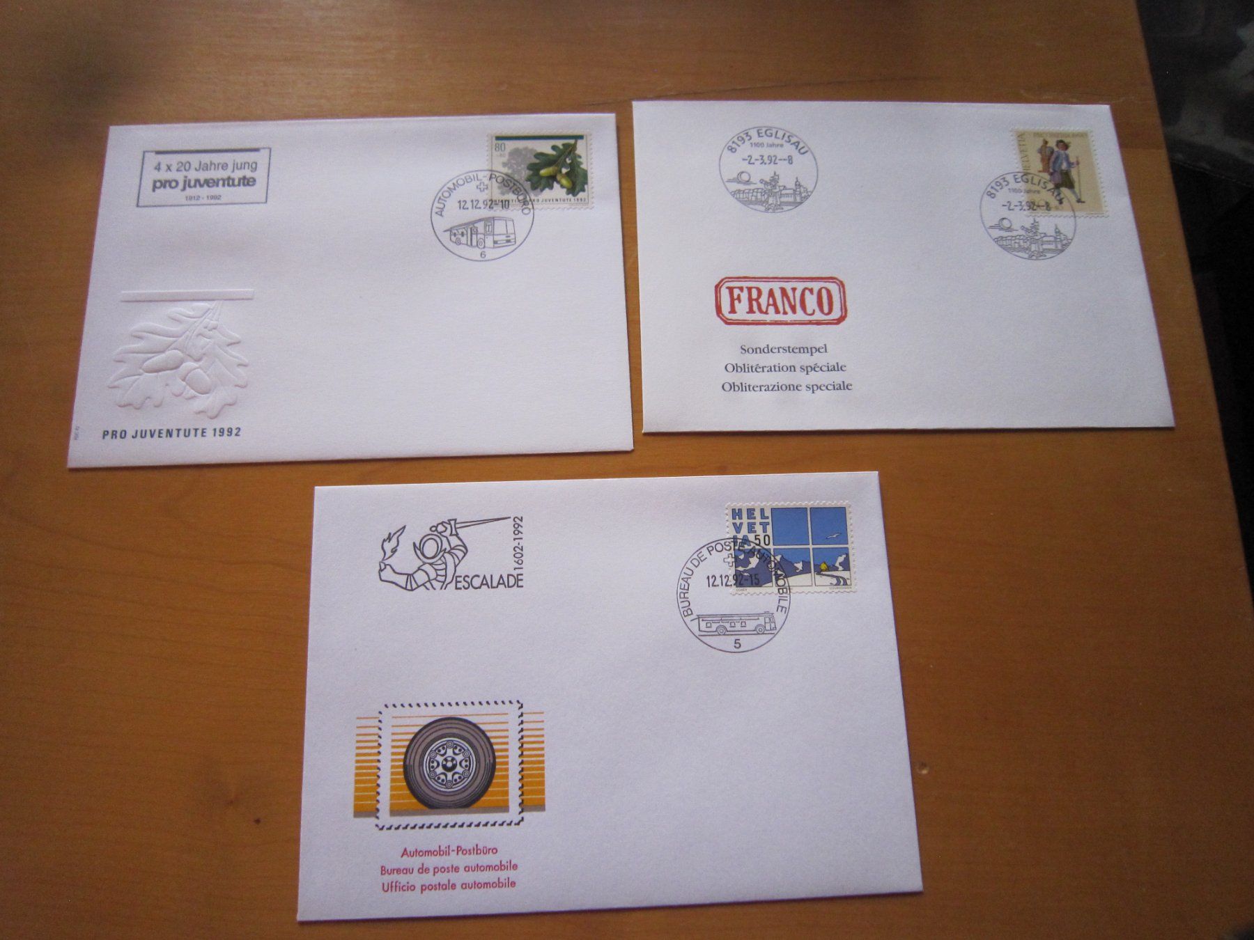 Tous les timbres: L2 Briefe mit Spezialstempel 1992 – D'occasion à Giubiasco par sal_9j6w 3