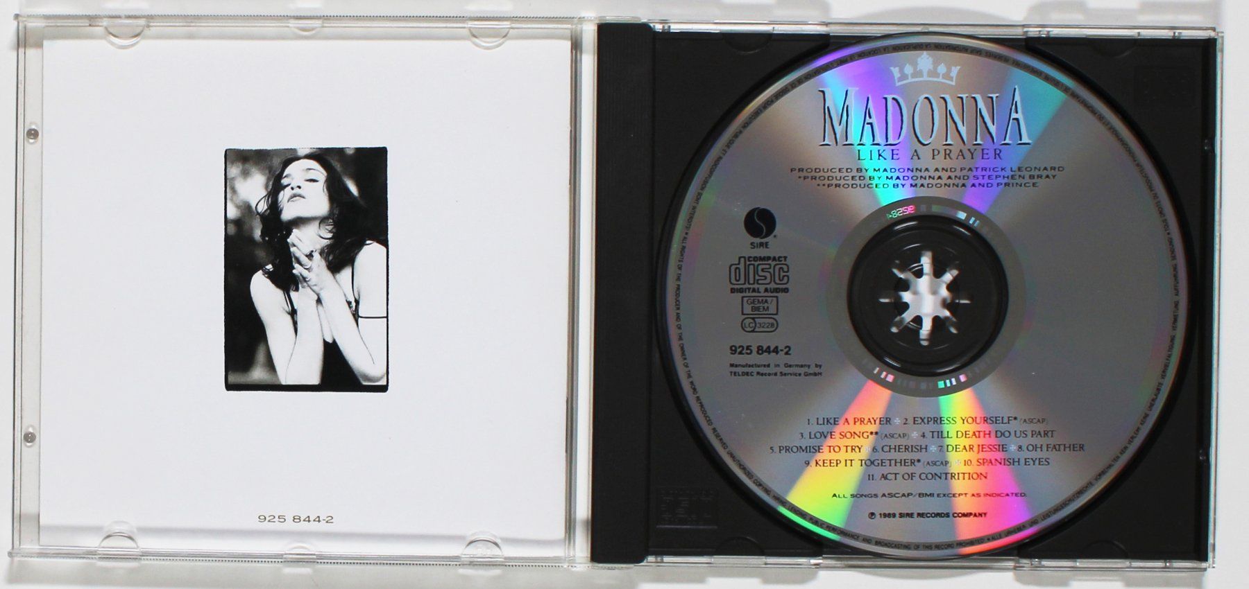 CD: CD - MADONNA - LIKE A PRAYER 1. Auflage 1989 – Usato da Brüttisellen venduto da Collector-Corner 1